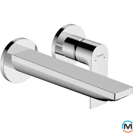 Смеситель для умывальника Hansgrohe Rebris E со стены скрытый монтаж 200 мм Chrome, фото 