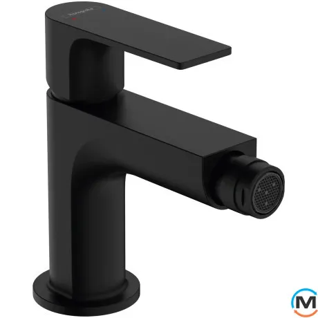 Смеситель для биде Hansgrohe Rebris E с донным клапаном pop-up Matt Black, фото 