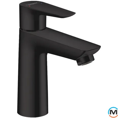 Смеситель для умывальника Hansgrohe Talis E 110 с донным клапаном pop-up черный матовый, фото 