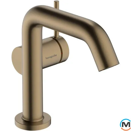Смеситель для умывальника Hansgrohe TecturisS 110 Fine CoolStart с донным клапаном pop-up Brushed Bronze, фото 