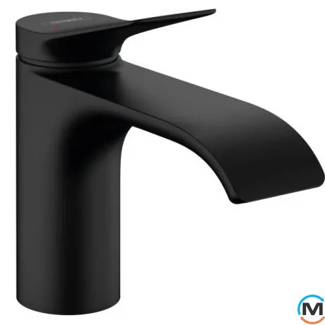 Смеситель для умывальника Hansgrohe Vivenis 80 с донным клапаном pop-up черный матовый, фото 