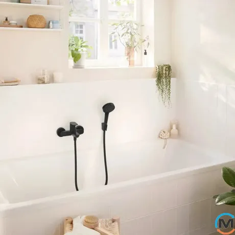 Смеситель для ванны Hansgrohe Rebris Matt Black, фото , изображение 3