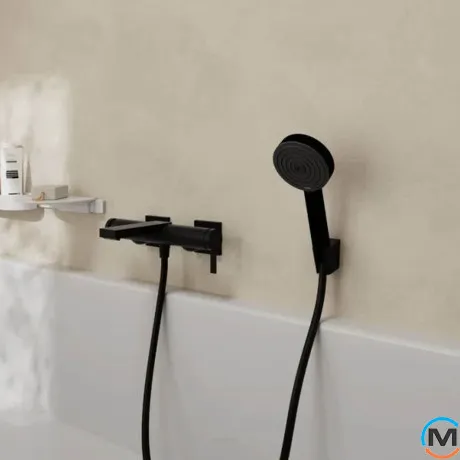 Смеситель для ванны Hansgrohe Tecturis E Matt White, фото , изображение 2