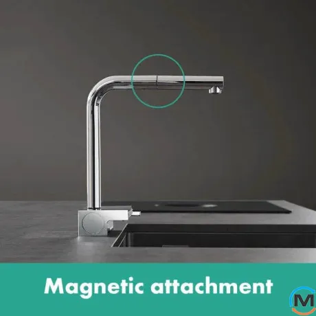 Смеситель кухонный Hansgrohe Aguno Select 250 2jet с вытяжным изливом Sbox хром, фото , зображення 4