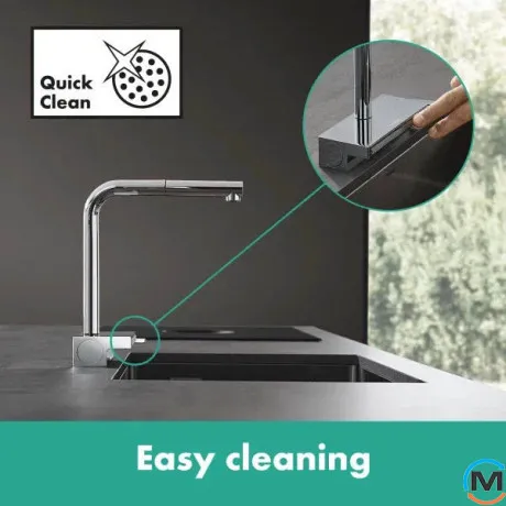 Смеситель кухонный Hansgrohe Aguno Select 250 2jet с вытяжным изливом Sbox хром, фото , зображення 5