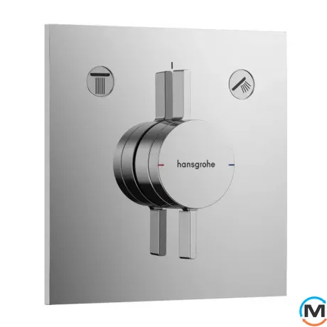 Смеситель скрытого монтажа Hansgrohe DuoTurn E на 2 функции Chrome, фото 