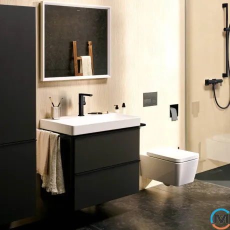 Смеситель для умывальника Hansgrohe Tecturis E 240 Fine CoolStart без донного клапана Matt Black, фото , изображение 4