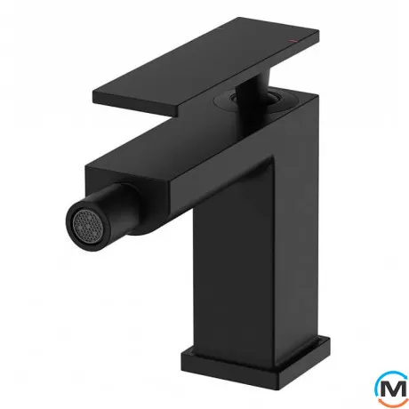 Смеситель для биде Hansgrohe Tecturis E со сливным гарнитуром Matt Black, фото , изображение 2