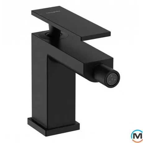 Смеситель для биде Hansgrohe Tecturis E со сливным гарнитуром Matt Black, фото 