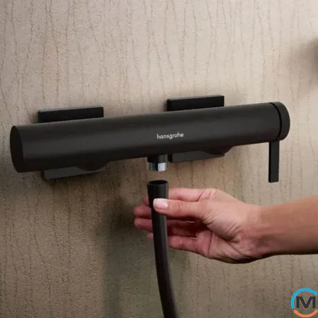 Смеситель Hansgrohe Tecturis E для душа Matt Black, фото , изображение 5