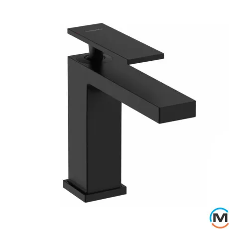 Смеситель для умывальника Hansgrohe Tecturis E 110 с гигиенической лейкой Matt Black, фото , зображення 2