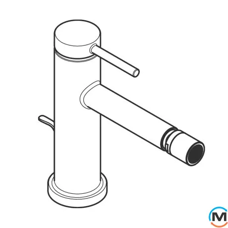 Смеситель Hansgrohe Tecturis S для биде Matt Black, фото , изображение 4