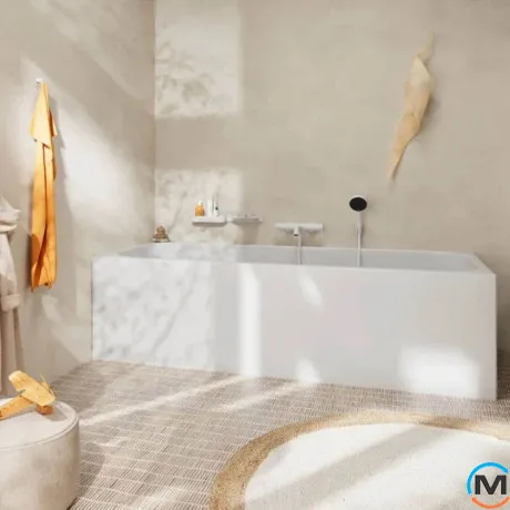 Смеситель Hansgrohe Tecturis S для ванны Matt White, фото , изображение 2