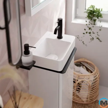 Смеситель для умывальника Hansgrohe Tecturis S 80 CoolStart без донного клапана Matt Black, фото , изображение 3