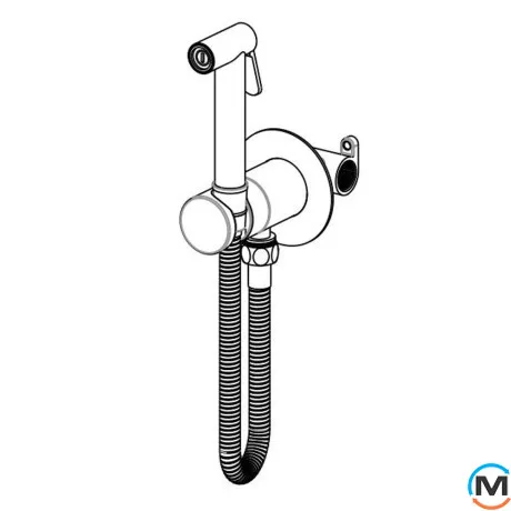 Гигиенический душ Paffoni new BIDET KIT с запорным смесителем черный матовый, фото , изображение 3