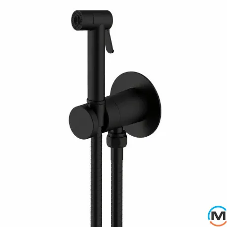 Гигиенический душ Paffoni new BIDET KIT с запорным смесителем черный матовый, фото 