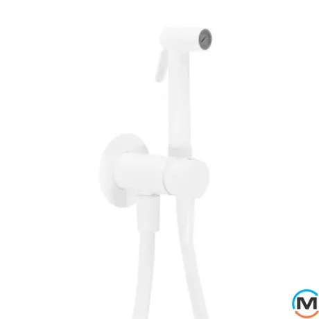 Гигиенический душ со смесителем Paffoni Tweet Round Mix белый матовый, фото 