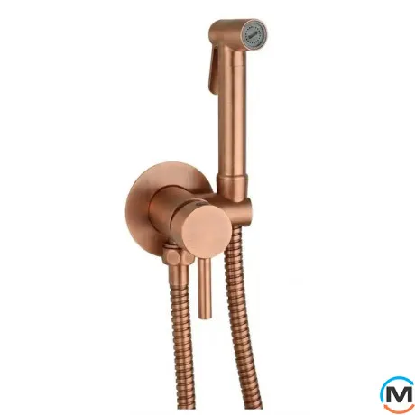 Гигиенический душ со смесителем Paffoni Tweet Round Mix Brushed Copper, фото 