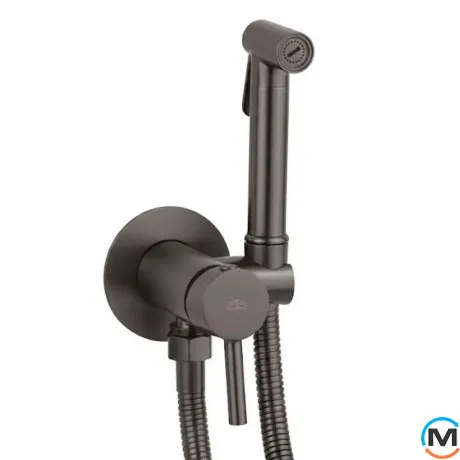 Гигиенический душ Paffoni Tweet Round Brushed Black Chrome, фото 