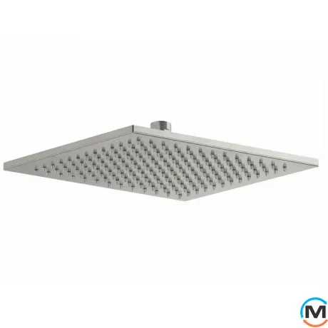 Верхний душ Paffoni Quadro SYNCRO PLUS 25x25 см с шарниром 1/2 дюйма Steel Looking, фото 