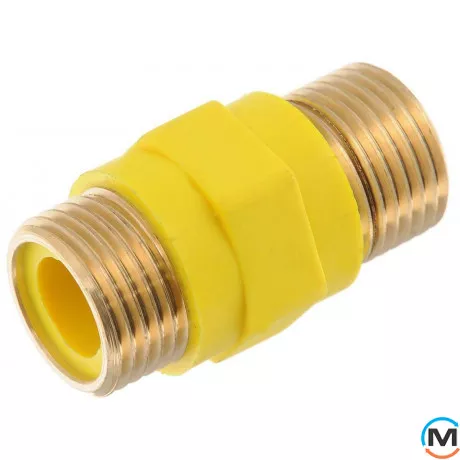 Поліпропіленова муфта Berkeplastik для газу 1/2, Тип різьблення: Зовнішня, Діаметр різьблення: 1/2", фото 