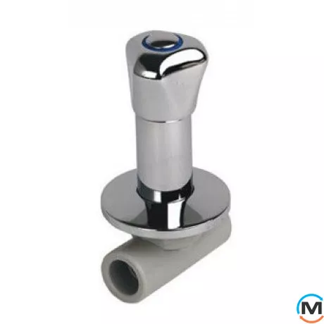 Поліпротиленовий вентиль Berkeplastik з подовженою хромованою ручкою 20 мм, Діаметр (мм): 20, фото 