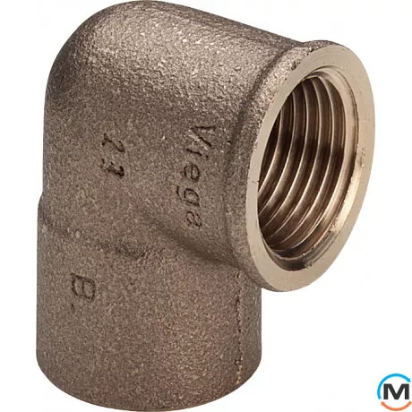 Коліно Ø22 х 3/4" В (бронзове) -107581 Viega GmbH 94090g, Варіант: Просте, Тип різьблення: Внутрішня, Діаметр різьблення: 3/4", Діаметр (мм): 22, фото 