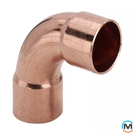 Коліно мідне IBP 90° коротке (2 муфти) 54, Варіант: 2 муфти, Градус (град.): 90, Виконання: Короткий, Діаметр (мм): 54, фото 