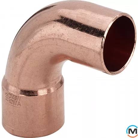 Коліно Ø42 (мідне) 1 муфта 90° -108052 Viega GmbH 95001а, Варіант: 1 муфта, Градус (град.): 90, Виконання: Довге, Діаметр (мм): 42, фото 