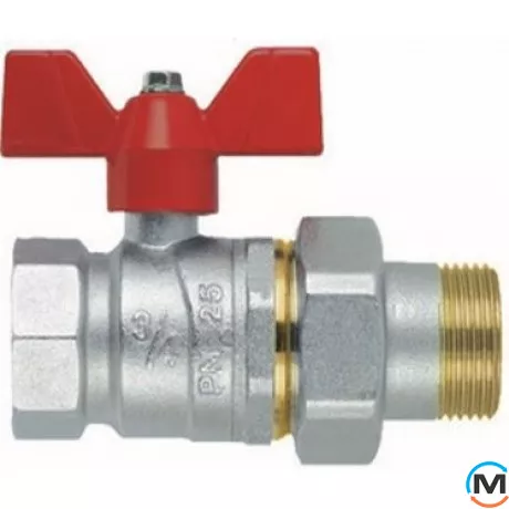 Кран кульовий з американкою (метелик) Fiv PERFECTA 1/2", фото 