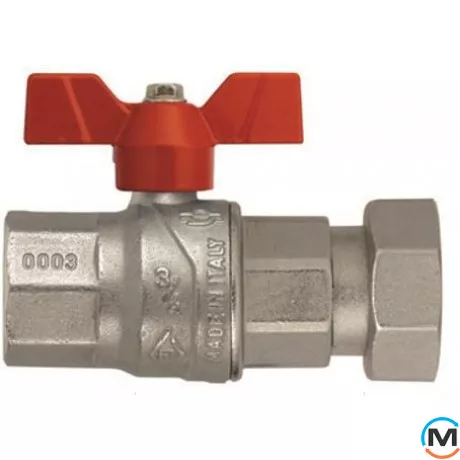 Кран кульовий з накидною гайкою (метелик) Fiv EVOLUTION 3/4"х3/4", фото 