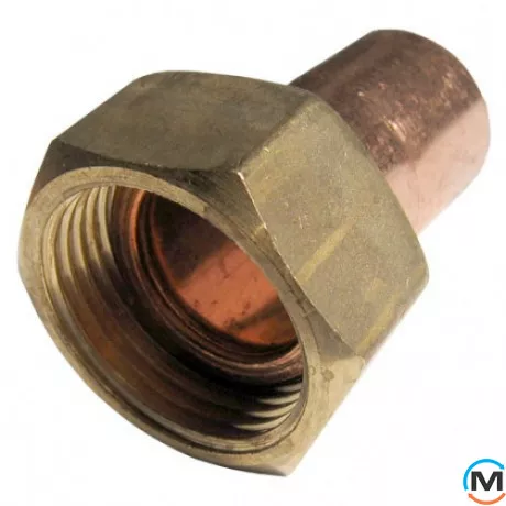 Медная накидная гайка IBP (под конус) 15 - 3/4", Вариант: Под конус, Тип резьбы: Накидная гайка, Диаметр резьбы: 3/4", Диаметр (мм): 15, фото 