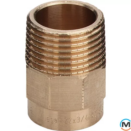 Ниппель Ø15 х 3/8" З (бронзовый) -101657 Viega GmbH 94243g, Вариант: ВН, Тип резьбы: Наружная, Диаметр резьбы: 3/8", Диаметр (мм): 15, фото 