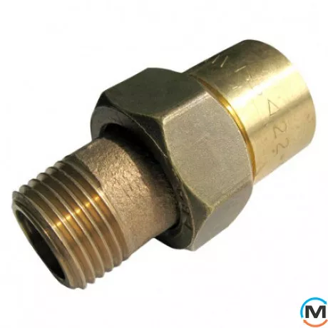 Сгон медный IBP ПхНР 18 - 3/4", Тип резьбы: Наружная, Диаметр резьбы: 3/4", Исполнение: Прямой, Диаметр (мм): 18, фото 