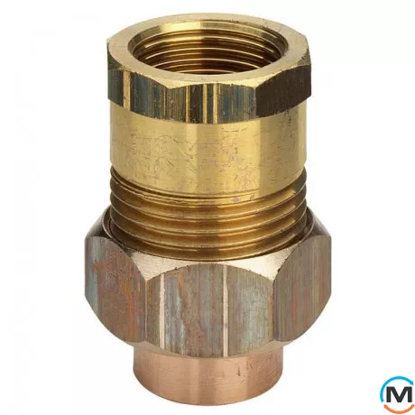 Сгон медный IBP ПхВР 18 - 3/4", Тип резьбы: Внутренняя, Диаметр резьбы: 3/4", Исполнение: Прямой, Диаметр (мм): 18, фото 