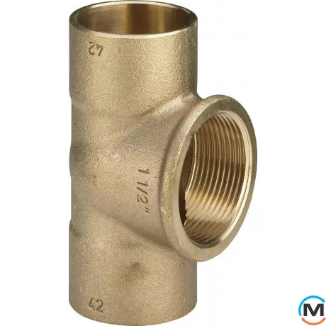 Трійник Ø22 х 3/4"В х 22 (бронзовий) -109141 Viega GmbH 94130g, Тип різьблення: Внутрішня, Діаметр різьблення: 3/4", Діаметр (мм): 22, фото 