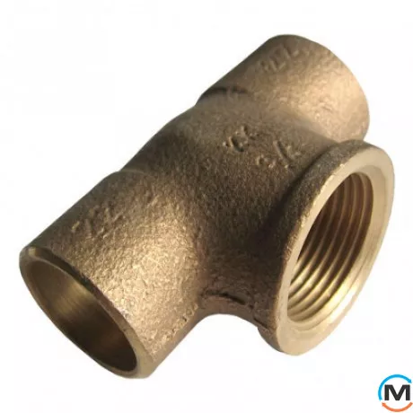 Тройник медный IBP ПхВРхП 15 - 3/4" - 15, Тип резьбы: Внутренняя, Диаметр резьбы: 3/4", Диаметр (мм): 15, фото 