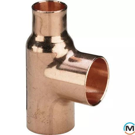 Тройник редукционный Ø35 х 22 х 35 (медный) -104375 Viega GmbH 95130r, Модификация: 35 х 22 х 35, Диаметр (мм): 35, фото 