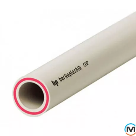Поліпропіленова труба Berkeplastik армована скловолокном 63 мм PN 20, Тип труби: Скловолокно, Призначення труб: Универсальная, Діаметр (мм): 63, фото 