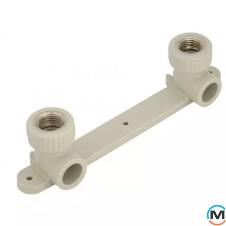 Полипропиленовый угол Berkeplastik настенная планка В.Р. 25x1/2", Тип резьбы: Внутренняя, Диаметр резьбы: 1/2", Диаметр (мм): 25, фото 