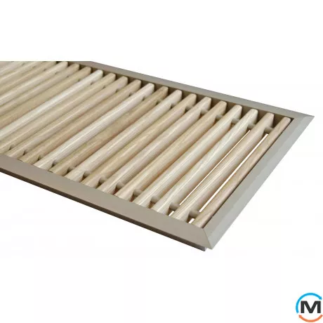 Комплект Carrera Сатин S 295/750 (рамка ZN + деревянная решетка), Исполнение: Деревянная + рамка, Ширина (мм): 295, Длина (мм): 750, фото 