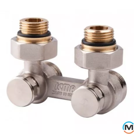 Мультиблок кутовий Icma 884 з ніпелями 1/2 - 3/4, фото 