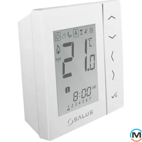Беспроводной, цифровой регулятор температуры Salus 4в1, белый, 230V, фото 