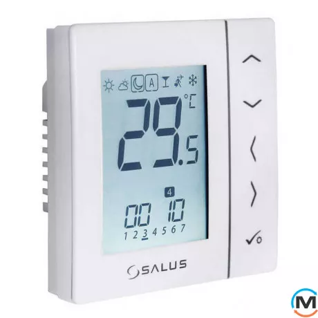 Программируемый, электронный терморегулятор Salus, белый, скрытого монтажа, 230V, фото 