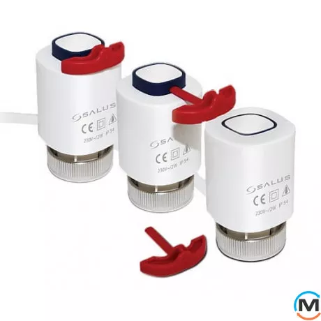 Термопривід Salus нормально закритий 230V M28x1,5, Положення приводу: Нормально закрито, Приєднання: M28x1,5, Електроживлення: 220 V, фото 