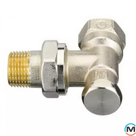 Клапан радіаторний Danfoss RLV-S-15 кутовий, Діаметр різьблення: 1/2", Виконання: Кутовий, Колір: Нікельований, фото 