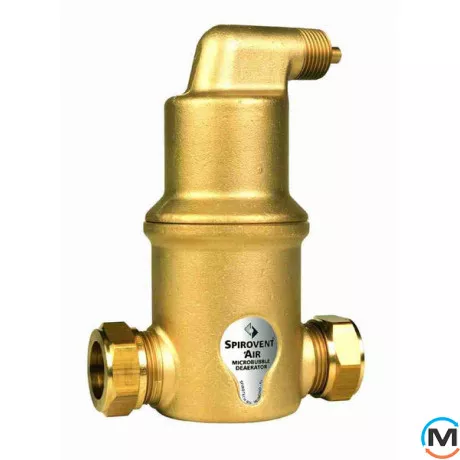 Сепаратор воздуха Spirotech SpiroVent Air 1", Диаметр резьбы: 1", Исполнение: Горизонтальный, Материал: Латунь, фото 