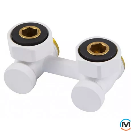 Узел подключения Schlosser 3/4x3/4 фигура угловая белая плоское уплотнение, фото 