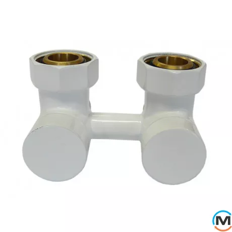 Узел подключения Schlosser эксклюзивный прямой белый 3/4 x M 22х1,5, Диаметр резьбы: 3/4", Исполнение: Прямой, Цвет: Белый, фото 