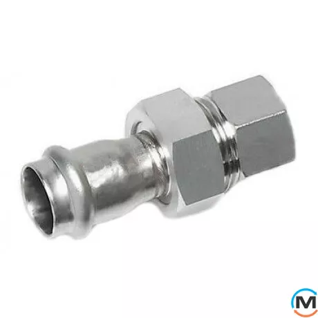 Зганяння з нержавіючої сталі Sanha NiroSan 9330g MVA 42х1 1/2" Пр-ВР, Тип різьблення: Внутрішня, Діаметр різьблення: 1 1/2", Діаметр (мм): 42, фото 